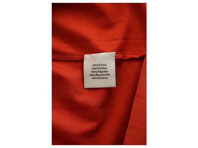 Hermès Camiseta de algodón naranja - vista 6