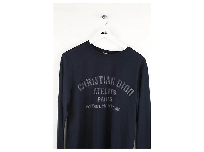 Dior T-shirt in cotone blu navy - vista 2
