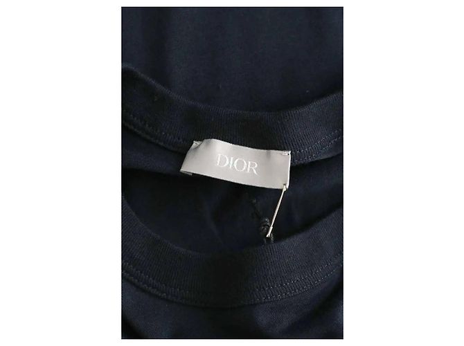 Dior T-shirt in cotone blu navy - vista 5