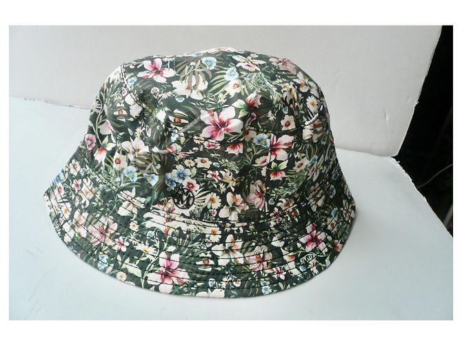 MAISON MICHEL Cappello Floreale in Cotone TL NUOVO Multicolore - vista 2