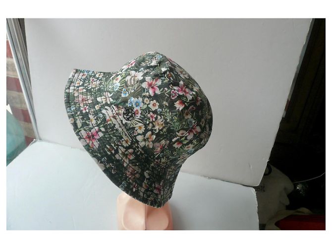 MAISON MICHEL Cappello Floreale in Cotone TL NUOVO Multicolore - vista 3