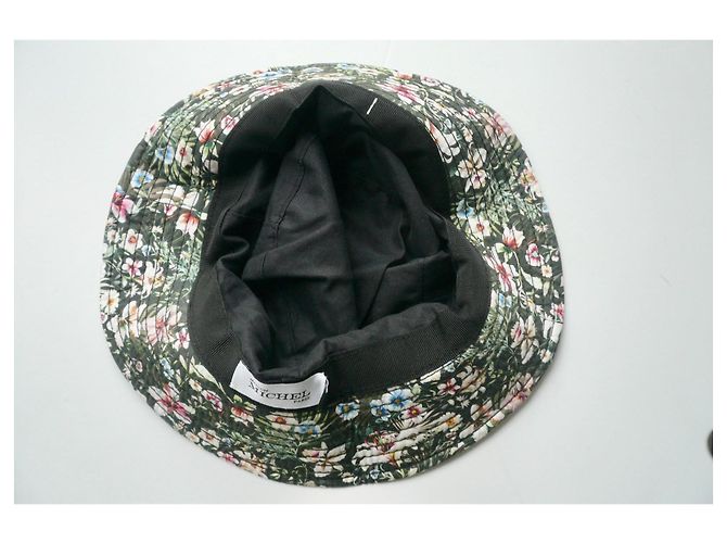 MAISON MICHEL Cappello Floreale in Cotone TL NUOVO Multicolore - vista 9