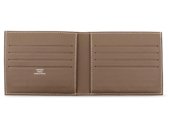 Hermès Billetera bifold de twill Citizen Hermes Gris pardo - vista 4