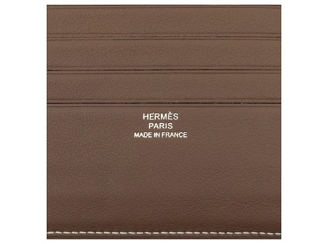 Hermès Billetera bifold de twill Citizen Hermes Gris pardo - vista 6