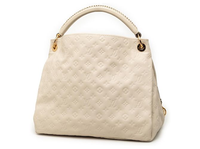 Borsa a Spalla Artsy MM in Monogram Empreinte di Louis Vuitton Bianco Crudo - vista 2