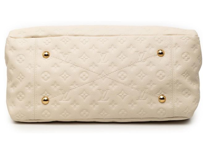 Borsa a Spalla Artsy MM in Monogram Empreinte di Louis Vuitton Bianco Crudo - vista 3