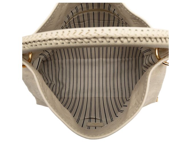 Borsa a Spalla Artsy MM in Monogram Empreinte di Louis Vuitton Bianco Crudo - vista 4