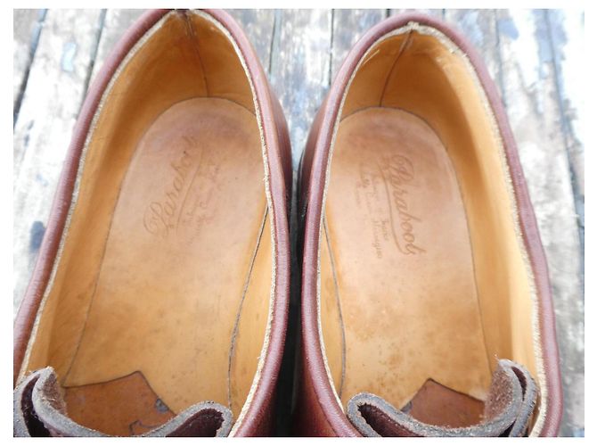 Scarpe Derby Paraboot Michael Vecchia Fabbricazione 41 Liscio Marrone Chiaro - vista 3