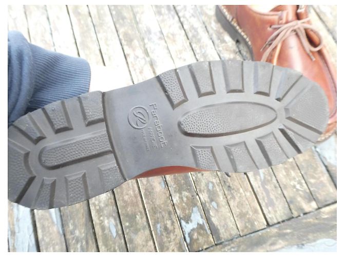 Scarpe Derby Paraboot Michael Vecchia Fabbricazione 41 Liscio Marrone Chiaro - vista 6