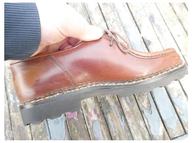 Scarpe Derby Paraboot Michael Vecchia Fabbricazione 41 Liscio Marrone Chiaro - vista 9