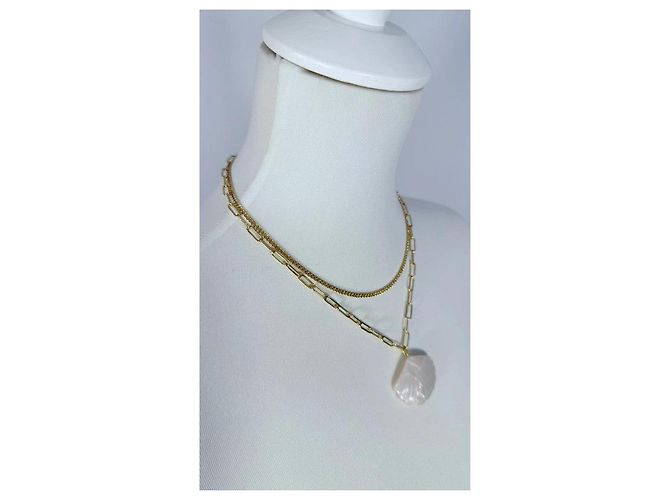 J.Crew Collana con pendente a conchiglia sovrapposta Bianco Multicolore - vista 2