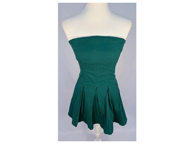 Free People Vestido mini Made me Smile verde Verde oscuro - vista 2