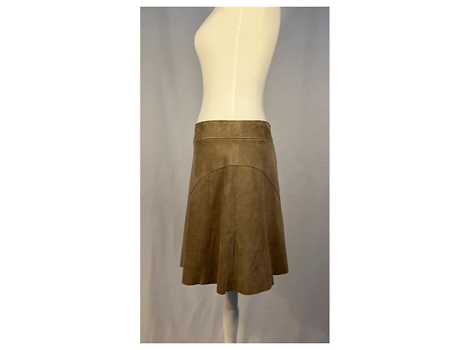 Giorgio Armani Falda Illinois de ante gris topo Castaño - vista 2