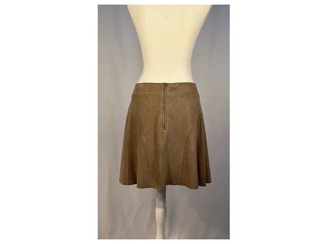 Giorgio Armani Falda Illinois de ante gris topo Castaño - vista 3