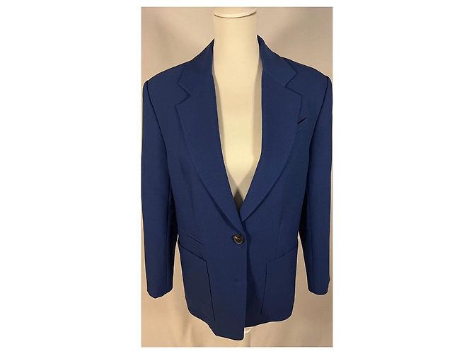 Autre Marque Irena Blazer Jacket with Patch Pockets in Navy Blue - view 2