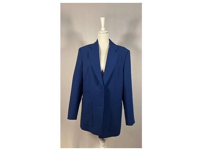 Autre Marque Irena Blazer Jacket with Patch Pockets in Navy Blue - view 3