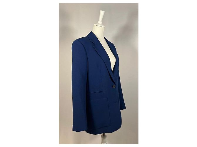 Autre Marque Irena Blazer Jacket with Patch Pockets in Navy Blue - view 4