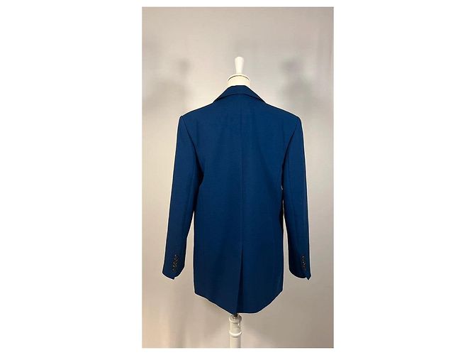 Autre Marque Irena Blazer Jacket with Patch Pockets in Navy Blue - view 5