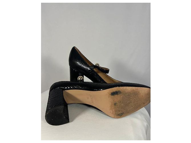 J.Crew Décolleté neri effetto rettile Nero - vista 3