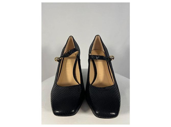 J.Crew Décolleté neri effetto rettile Nero - vista 4