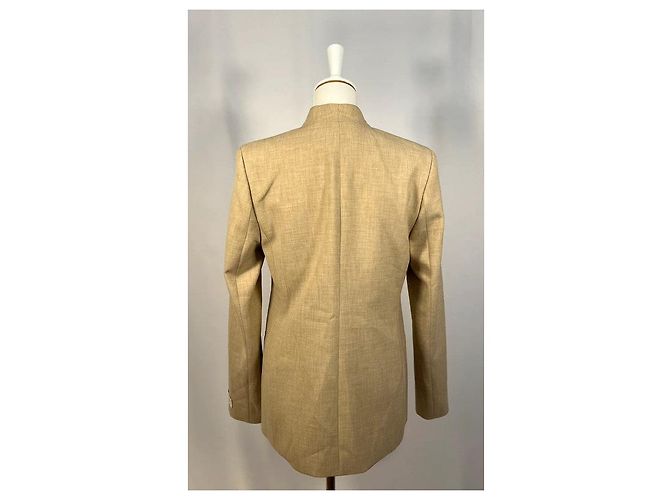 Autre Marque Blazer beige con cuello chal - vista 4