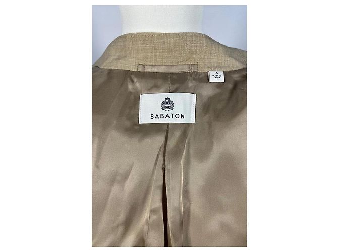 Autre Marque Blazer beige con cuello chal - vista 6