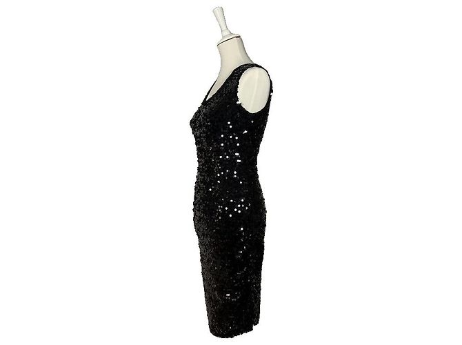 Dolce & Gabbana Schwarzes Paillettenkleid - Ansicht 2