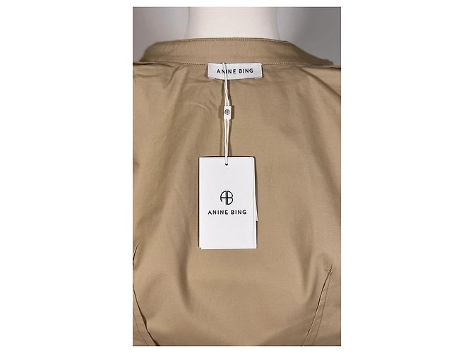 Anine Bing Abito Camicia Tiffany Beige - vista 4