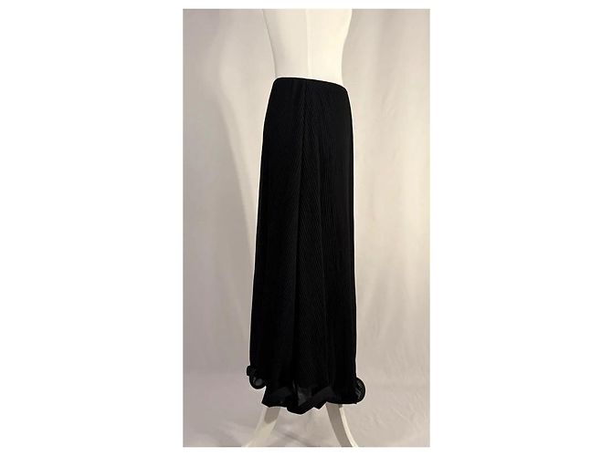 Autre Marque Falda plisada negra de longitud media Negro - vista 2