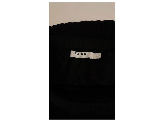 Autre Marque Falda plisada negra de longitud media Negro - vista 4
