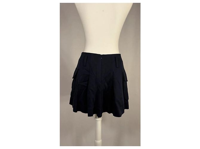 Reformation Marineblauer Falten-Minirock - Ansicht 4