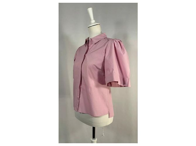 Gestuz Camicia rosa a maniche corte a sbuffo - vista 3