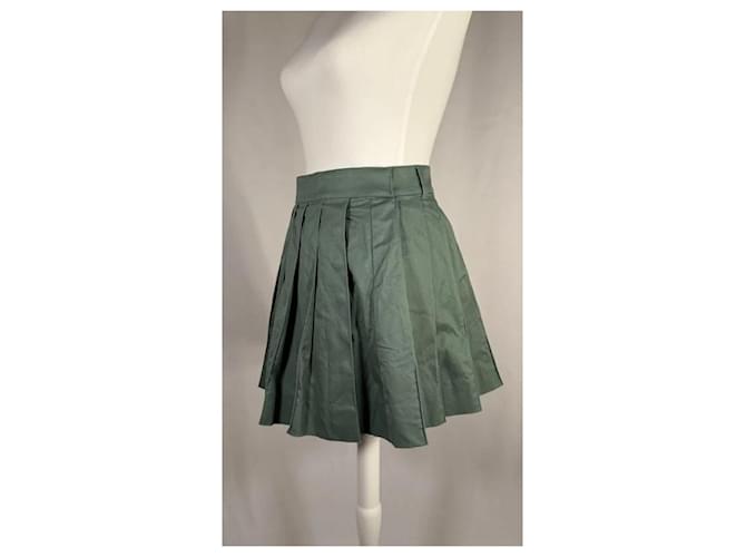J.Crew Minifalda plisada verde Verde oscuro - vista 2
