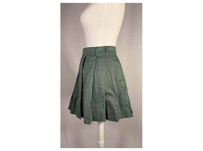 J.Crew Minifalda plisada verde Verde oscuro - vista 3