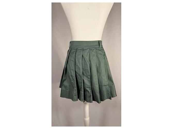 J.Crew Minifalda plisada verde Verde oscuro - vista 4