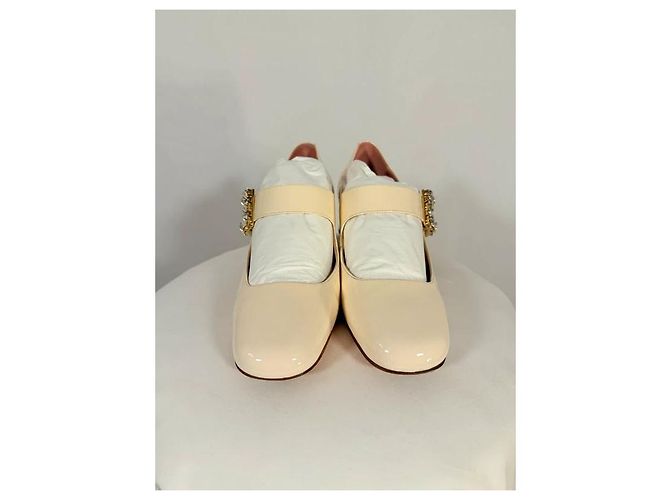 Roger Vivier Décolleté Babies Très Vivier ecru Crudo - vista 3
