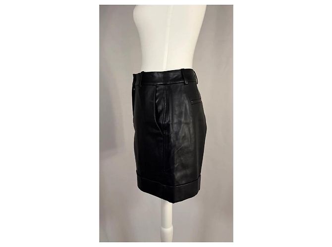 J.Crew Short Lucia in similpelle Nero - vista 3