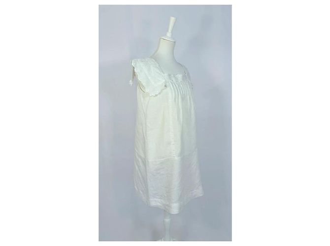 See by Chloé Vestido de lino blanco - vista 2