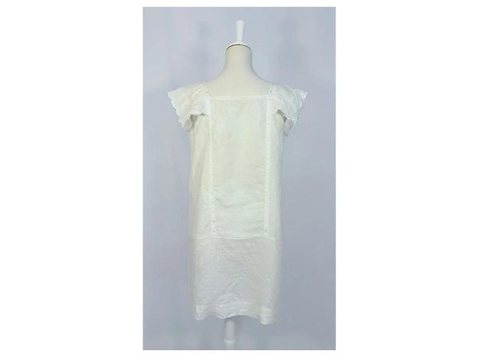 See by Chloé Vestido de lino blanco - vista 4