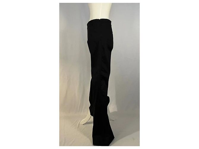 Massimo Dutti Calça flare stretch preta Preto - vista 2
