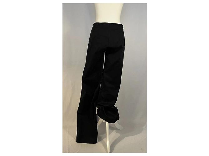 Massimo Dutti Calça flare stretch preta Preto - vista 3