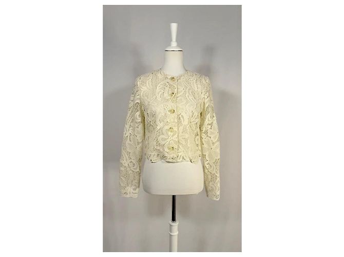 Ulla Johnson Chaqueta de encaje ecru Caris Crudo - vista 2