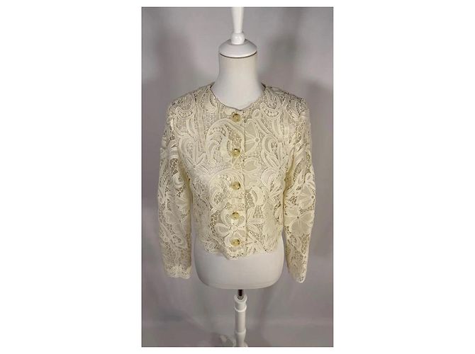 Ulla Johnson Chaqueta de encaje ecru Caris Crudo - vista 3