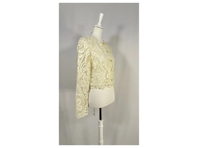 Ulla Johnson Chaqueta de encaje ecru Caris Crudo - vista 4