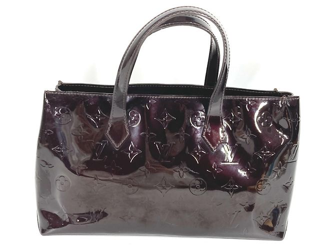 Louis Vuitton Monogram Vernis Wilshire PM Tote Bag Bordeaux Lila - Ansicht 2