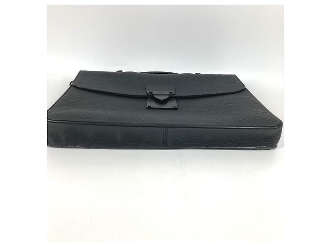 Borsa S-Lock in Taurillon Monogram Louis Vuitton Nero - vista 4