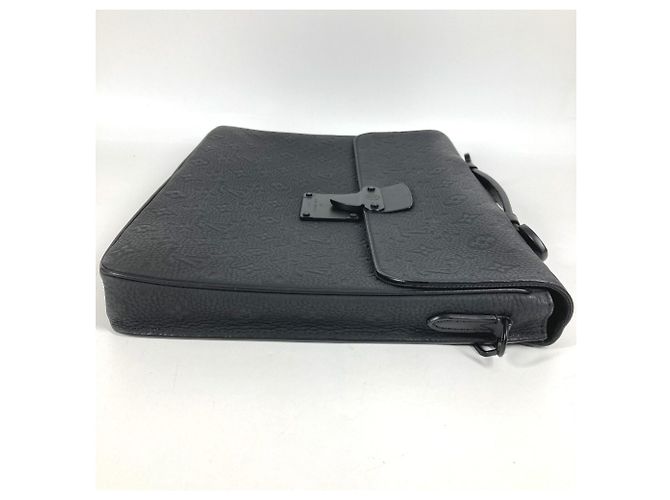 Borsa S-Lock in Taurillon Monogram Louis Vuitton Nero - vista 7