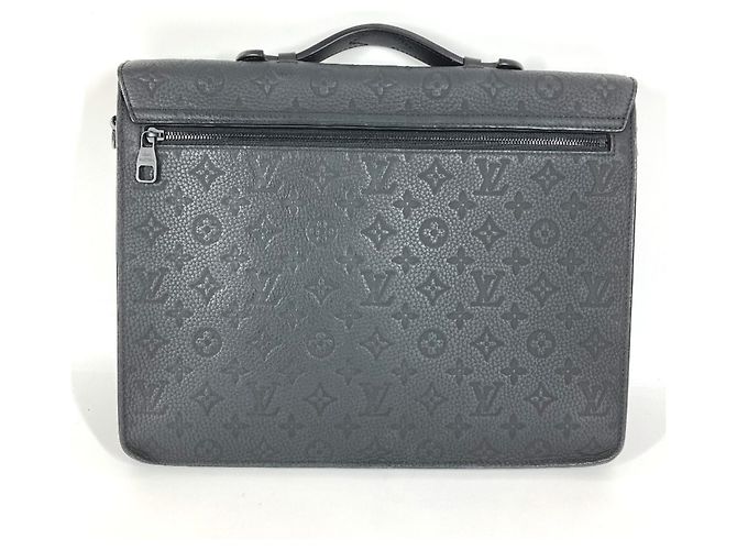 Borsa S-Lock in Taurillon Monogram Louis Vuitton Nero - vista 9