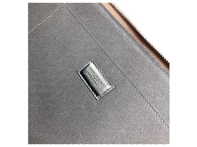 Bulgari Bvlgari Leder L-förmige Clutch-Tasche Braun Schwarz - Ansicht 12