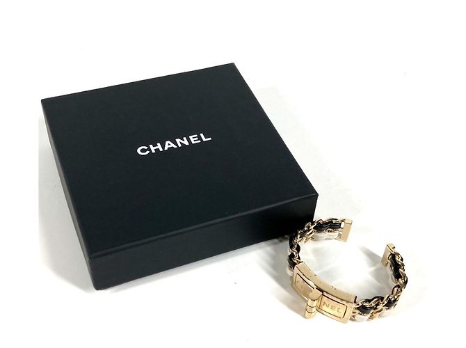 Pulsera Charm CC Logo B22A de Chanel Negro Blanco Dorado - vista 8
